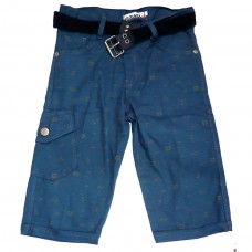 Капри джинсовые, тёмно - голубые для мальчика