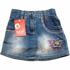 Юбка джинсовая Цветочек для девочки